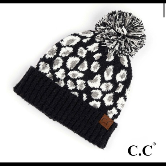 😍Last 1!!!!!CC black white leopard beanie - Picture 2 of 3
